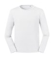 Heren T-shirt Lange mouw organisch Russell R-100M-0 White